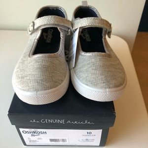 NIB Osh Kosh Mary Jane sneaker Velcro 10T grey